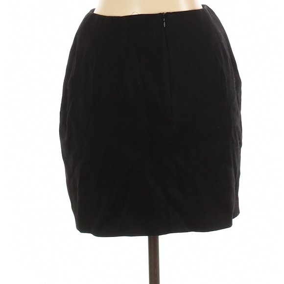 Linda AllardEllenTracy Petite Wool Pencil Skirt Black Mini Sz 6P $521 - Picture 2 of 2